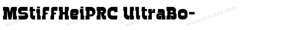 MStiffHeiPRC UltraBo字体转换